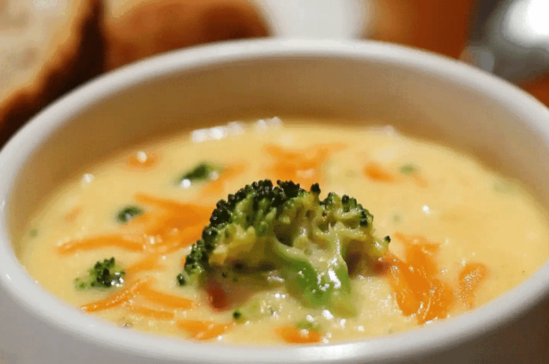High Protein Broccoli Cheddar Soup