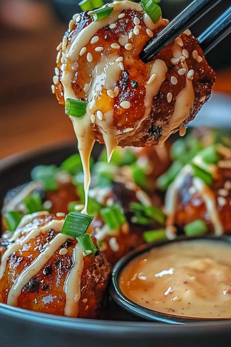 Korean Bbq Meatballs With Spicy Mayo Dip