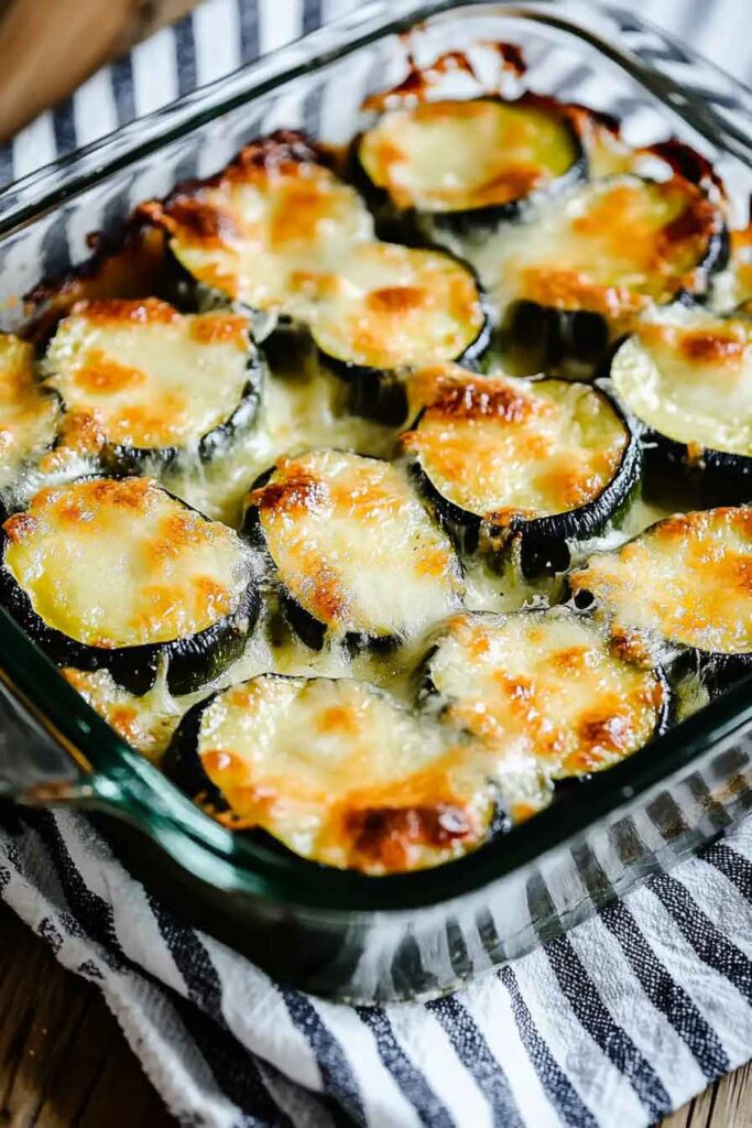 How to Serve Low Carb Easy Cheesy Zucchini Bake