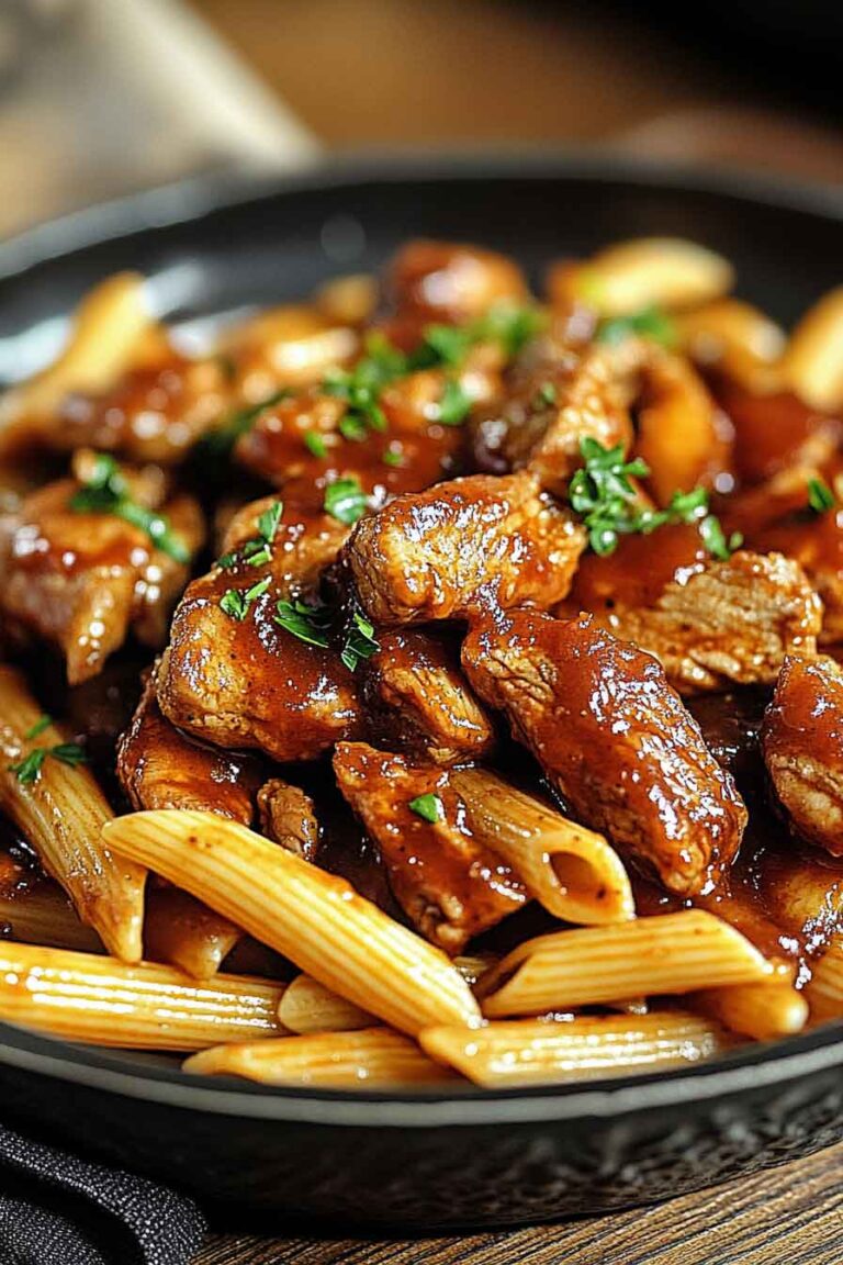 One Pan Bold Honey Bbq Chicken Steak Pasta