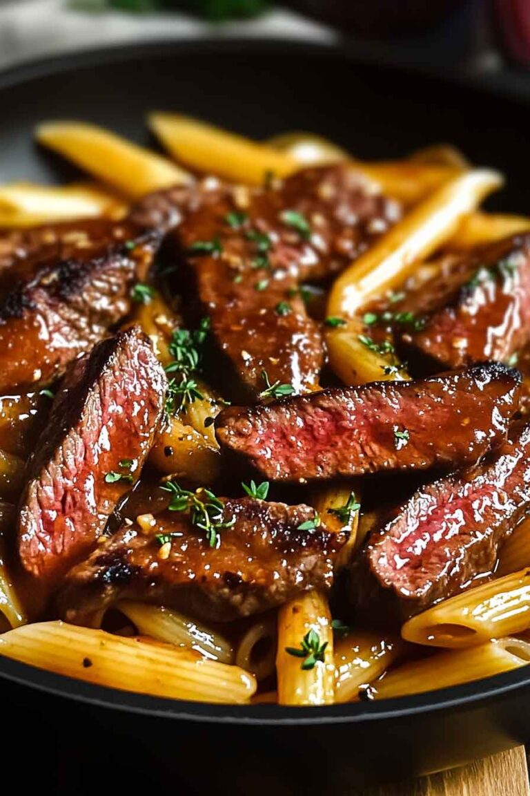 One Pan Bold Honey Bbq Steak Penne