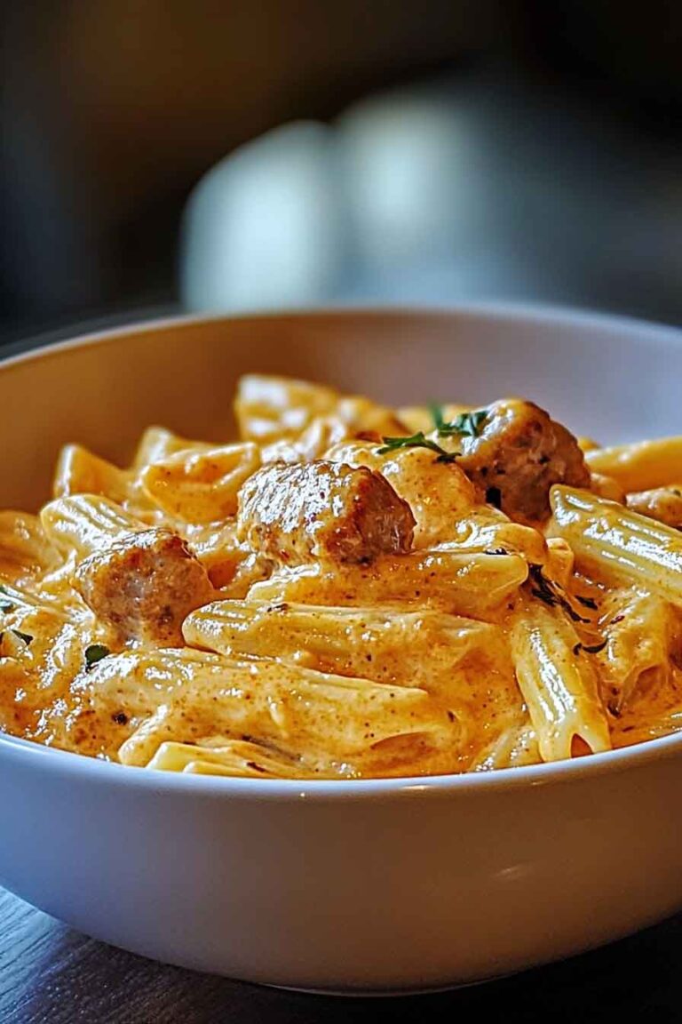 One Pan Buffalo Ranch Chicken Sausage Pasta