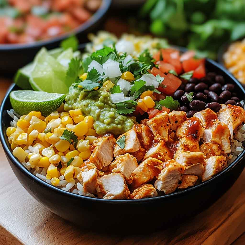 One Pan Chicken Burrito Bowl