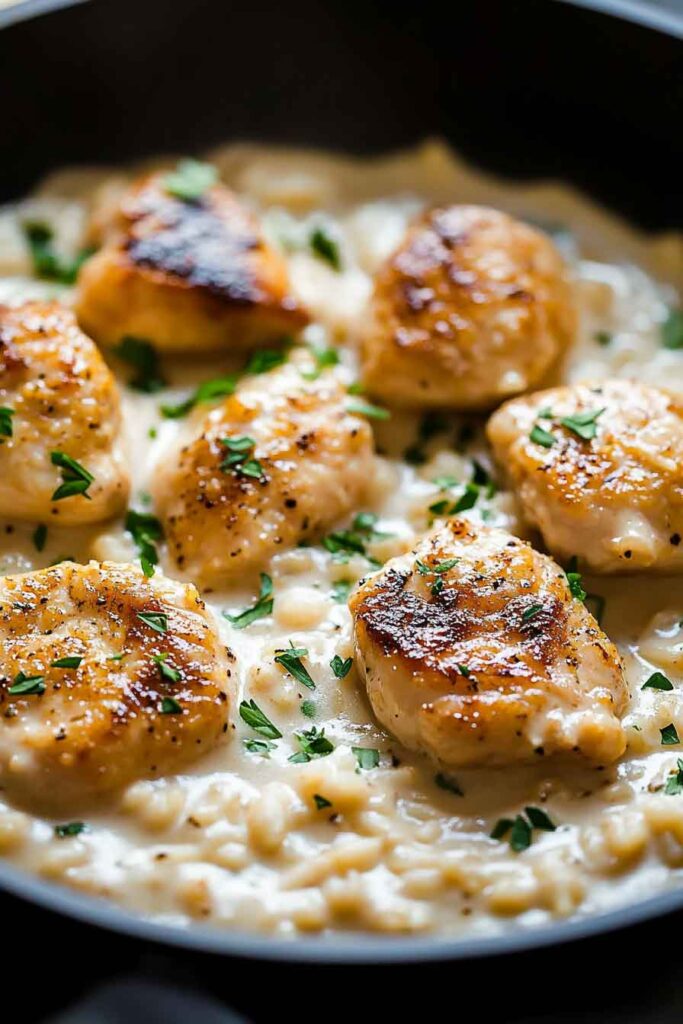 Ingredients for One Pan Creamy Parmesan Chicken Rice