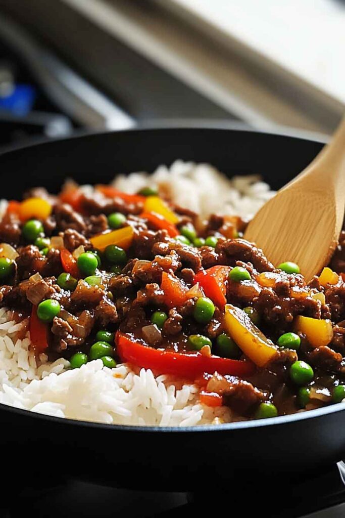 Ingredients for Sweet Chili Beef Rice