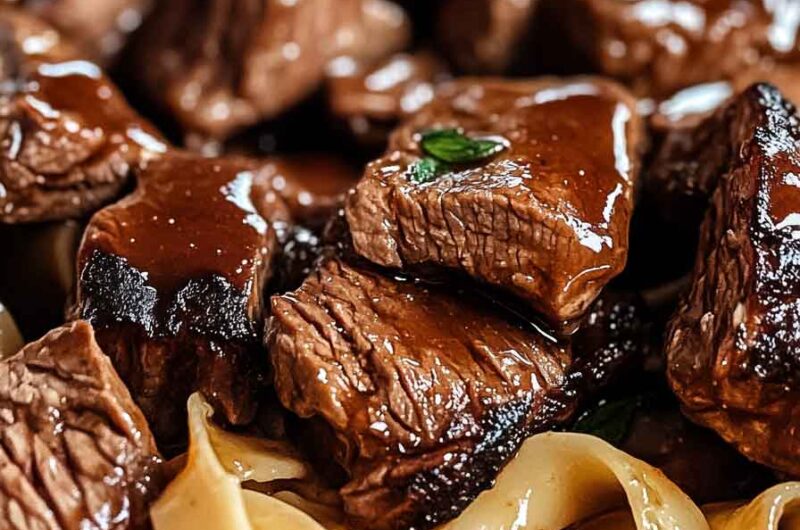 One Pan Velvety Honey Bbq Steak Fettuccine