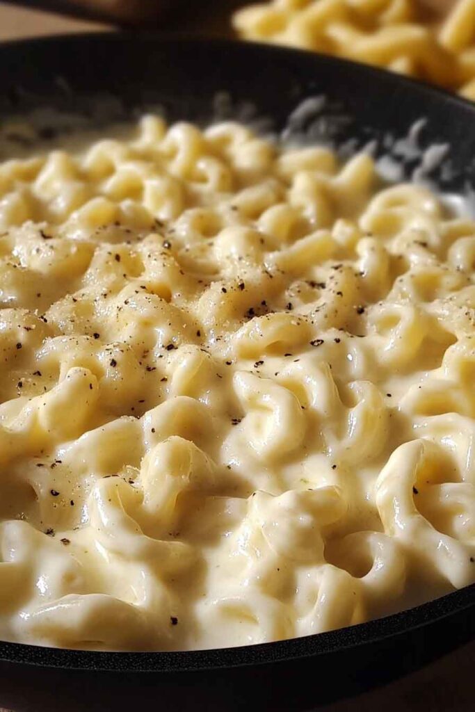 One Pan White Cheddar Mozzarella Pasta Delight