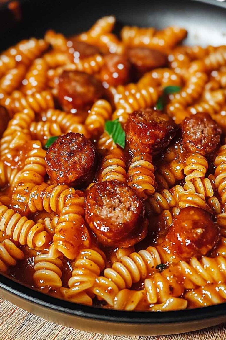 One Pot Bold Honey Bbq Sausage Pasta