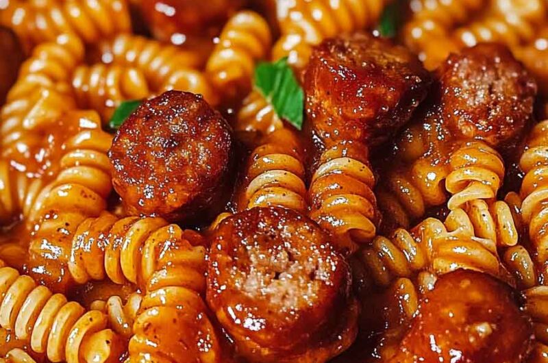 One Pot Bold Honey Bbq Sausage Pasta