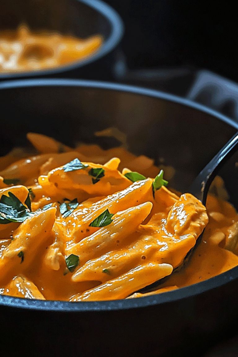 One Pot Creamy Buffalo Chicken Pasta