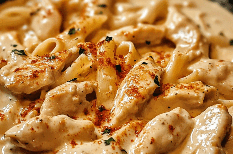 One Pot Creamy Cajun Chicken Alfredo