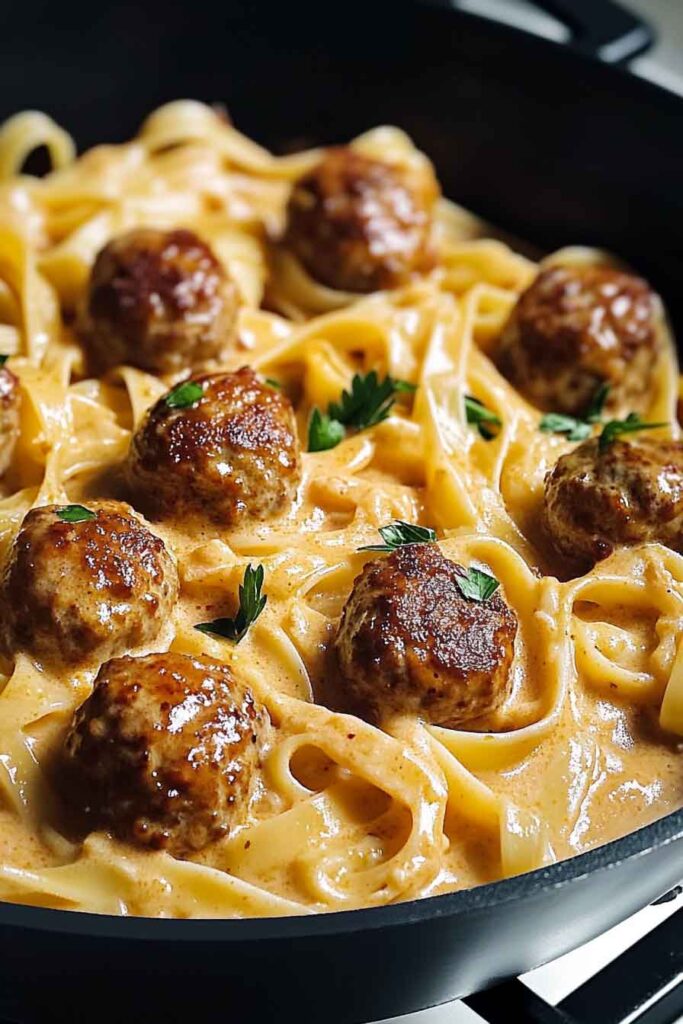 How to Make One Pot Creamy Cajun Meatball Pasta