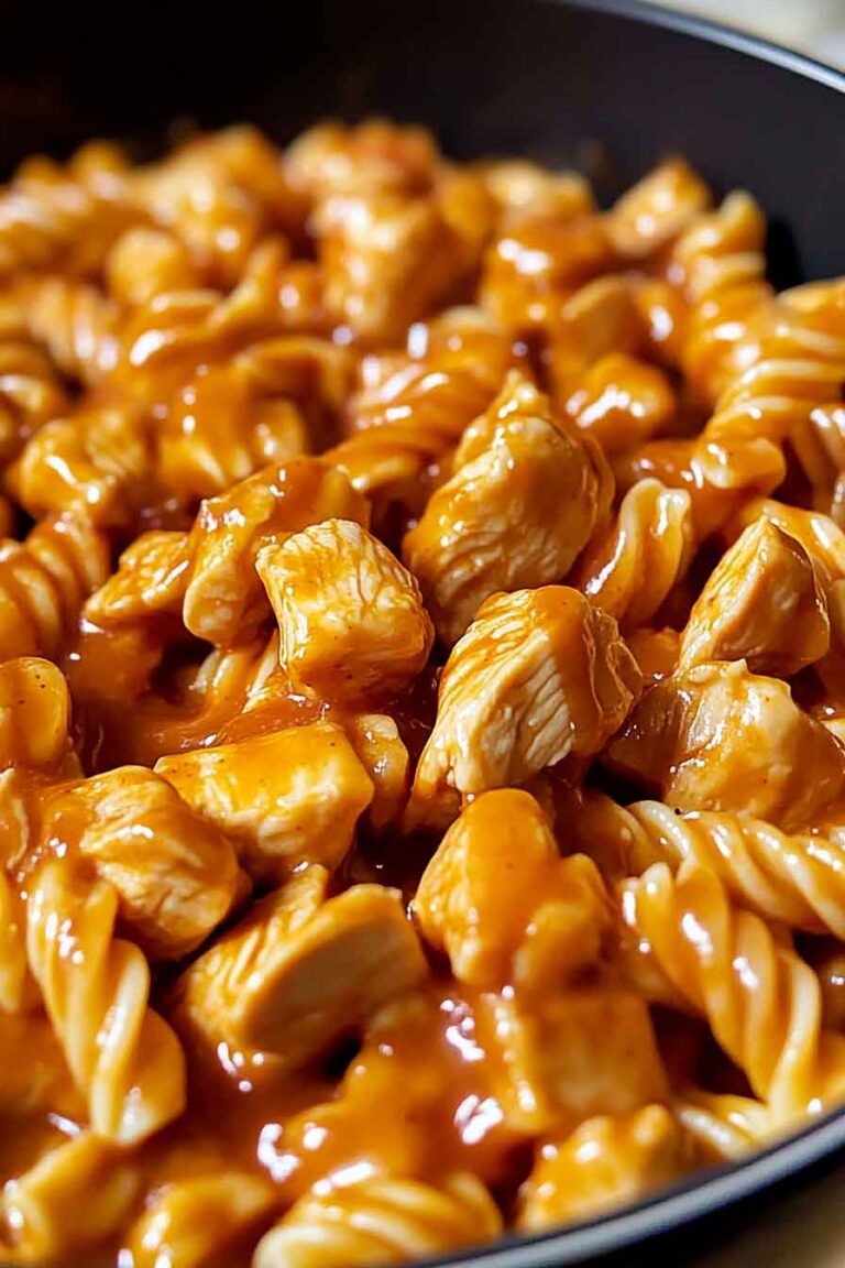 One Pot Creamy Honey Bbq Chicken Pasta