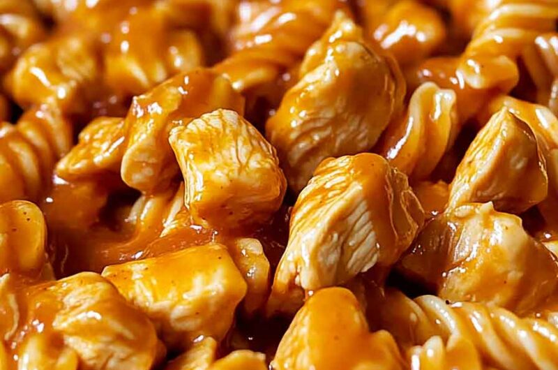 One Pot Creamy Honey Bbq Chicken Pasta