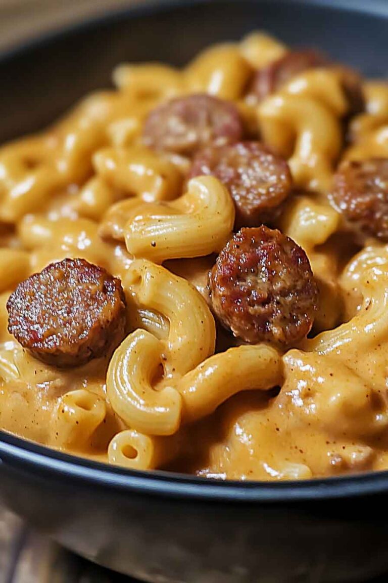 One Pot Creamy Spicy Cajun Chicken Sausage Mac