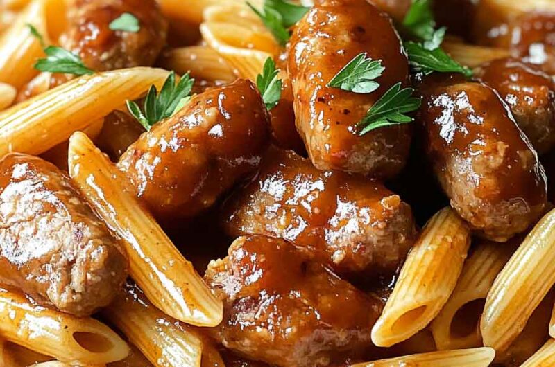 One Pot Maple Honey Bbq Chicken Sausage Pasta