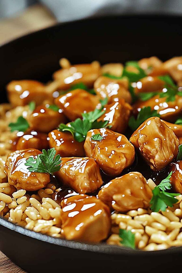 One Pot Sassy Honey Garlic Chicken Rice Pasta