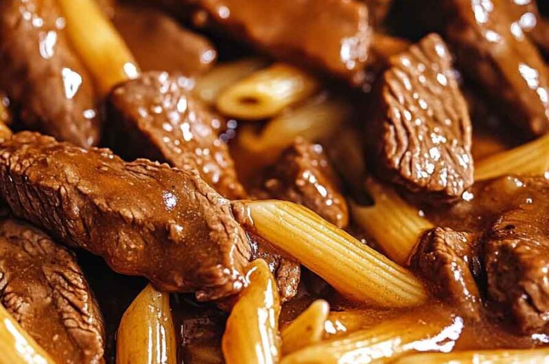 One Pot Smoky Honey Bbq Steak Pasta