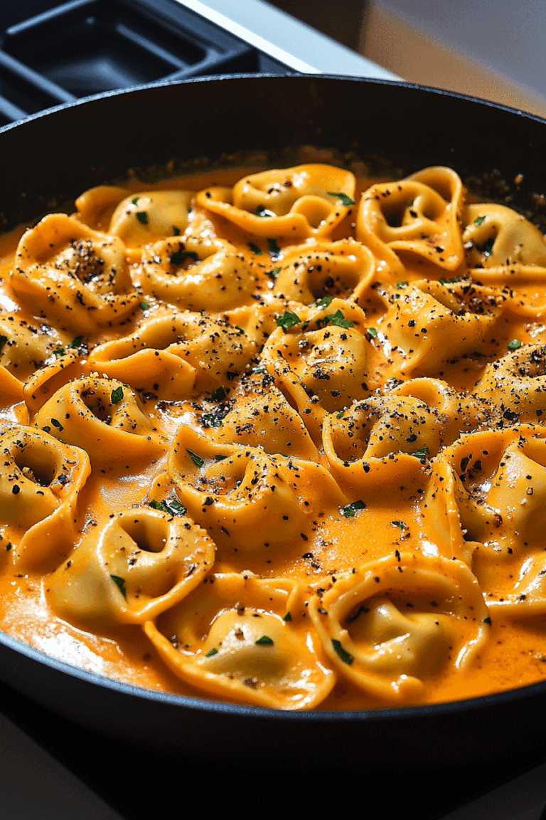 One Pot Spicy Garlic Butter Chicken Tortellini