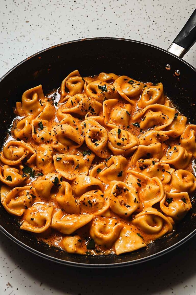 One Pot Spicy Garlic Butter Chicken Tortellini