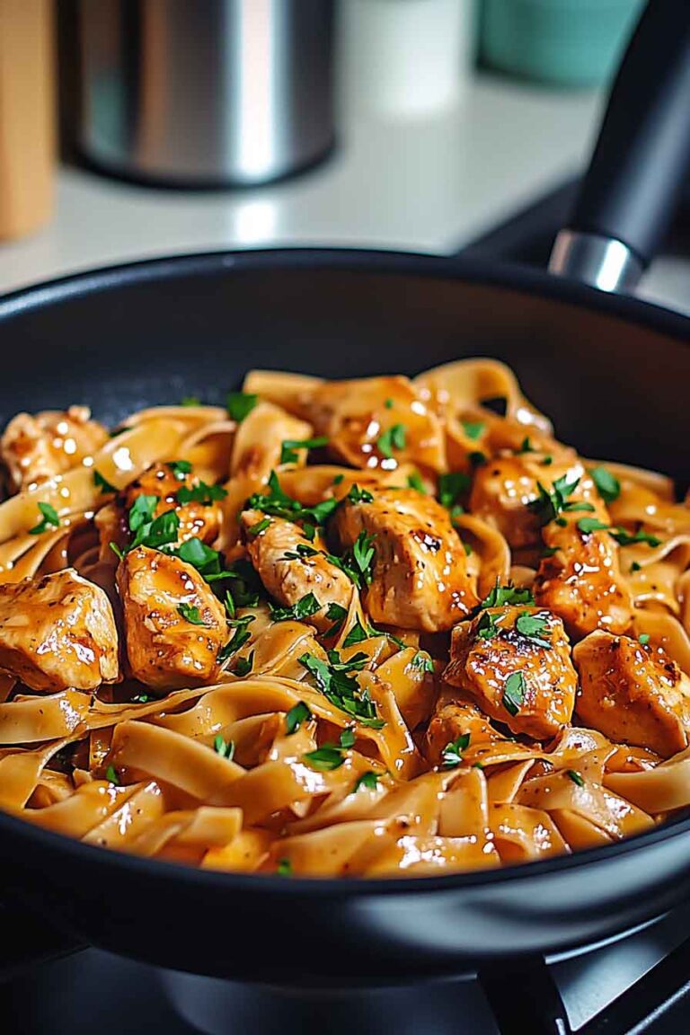 One Pot Spicy Honey Garlic Chicken Pasta