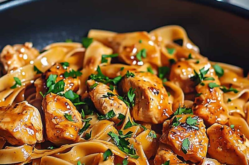 One Pot Spicy Honey Garlic Chicken Pasta