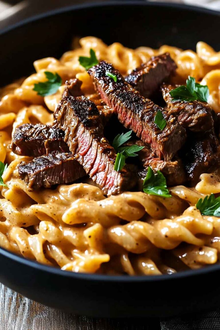 One Skillet Creamy Bbq Ranch Steak Pasta