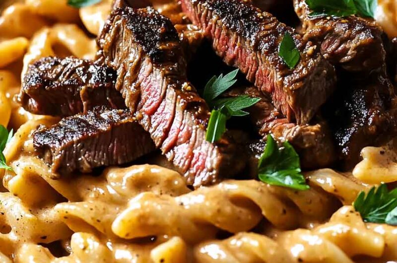 One Skillet Creamy Bbq Ranch Steak Pasta