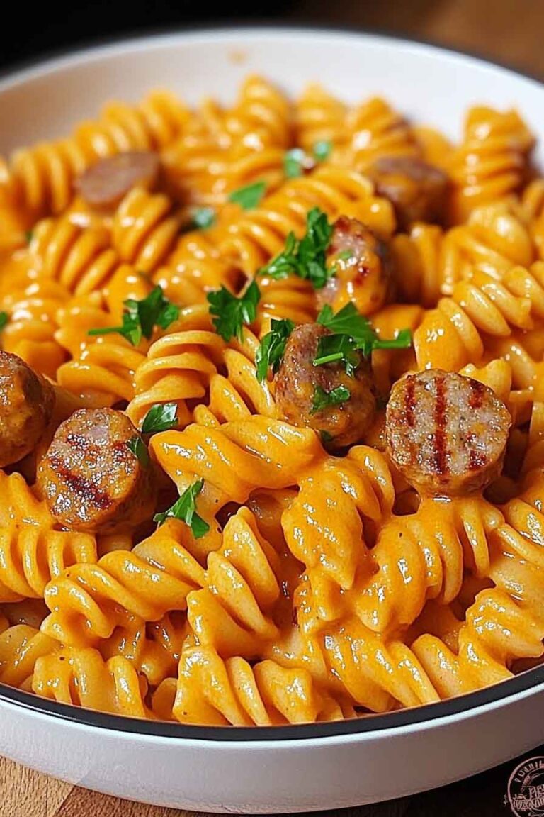 One Skillet Creamy Smoky Bbq Chicken Sausage Pasta