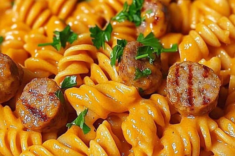 One Skillet Creamy Smoky Bbq Chicken Sausage Pasta