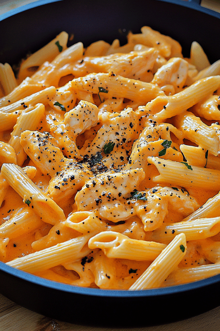 One Skillet Spicy Buffalo Ranch Chicken Pasta