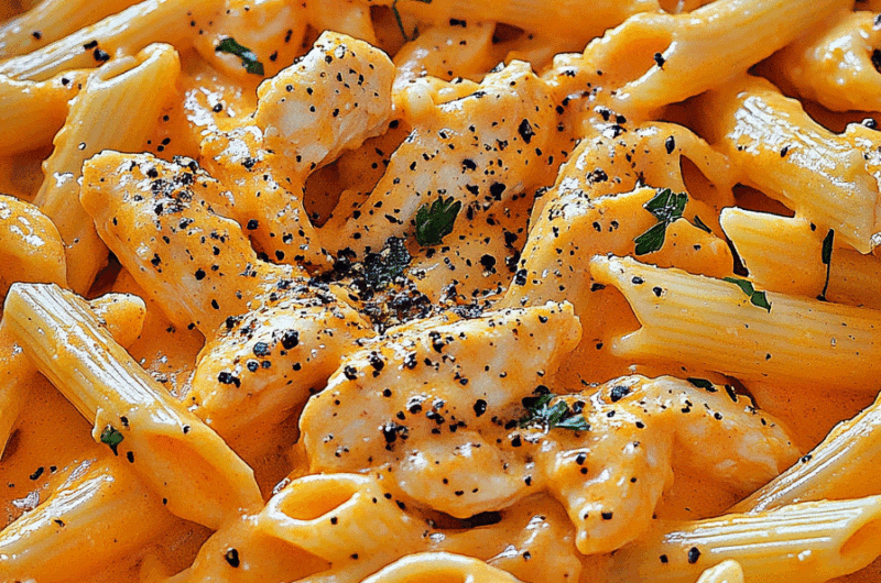 One Skillet Spicy Buffalo Ranch Chicken Pasta