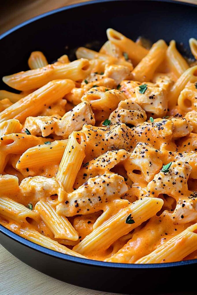 One Skillet Spicy Buffalo Ranch Chicken Pasta
