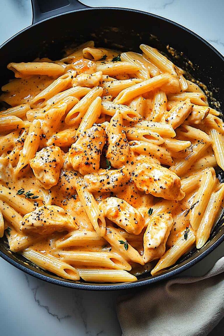 One Skillet Spicy Buffalo Ranch Chicken Pasta