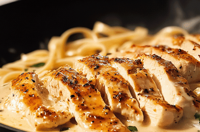 One Skillet Spicy Cajun Chicken Alfredo