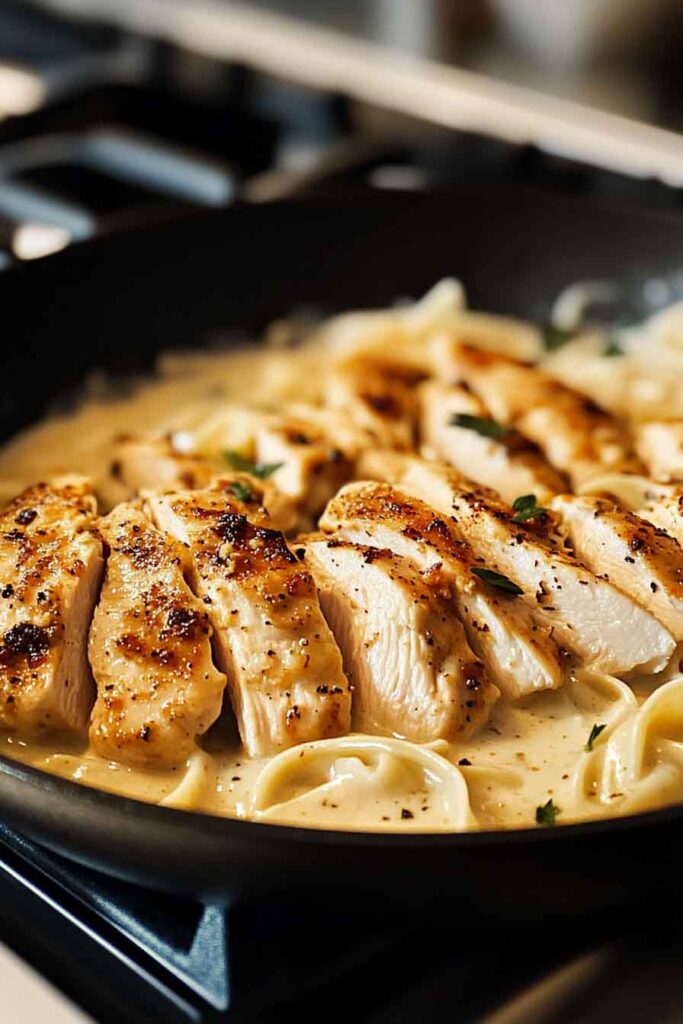 Ingredients for One Skillet Spicy Cajun Chicken Alfredo