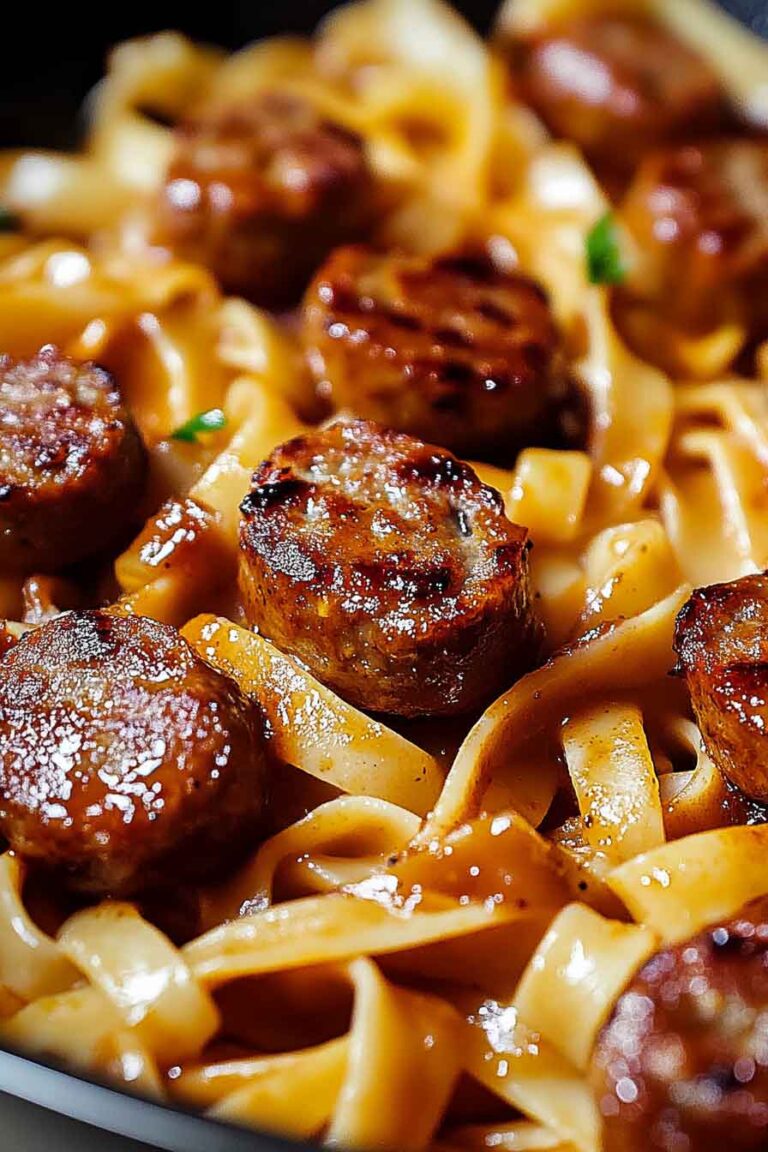 One Skillet Spicy Honey Bbq Sausage Pasta