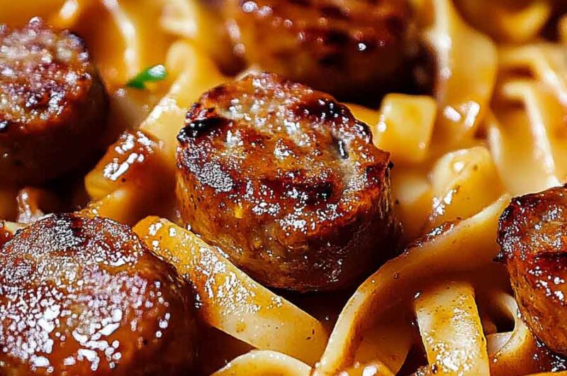 One Skillet Spicy Honey Bbq Sausage Pasta