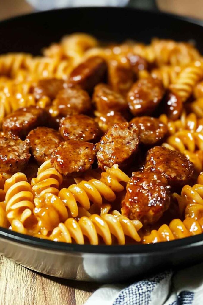 One-pot Honey Mustard Bbq Sausage Pasta