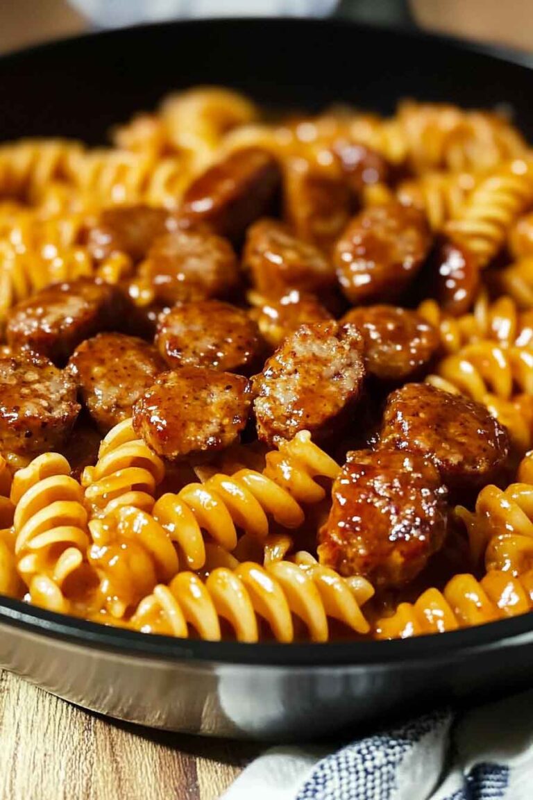 One-pot Honey Mustard Bbq Sausage Pasta