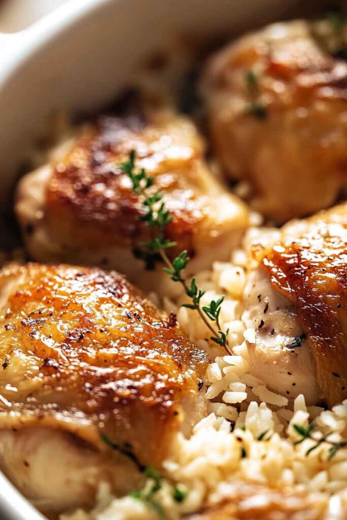 How to Make Oven Baked Chicken and Rice