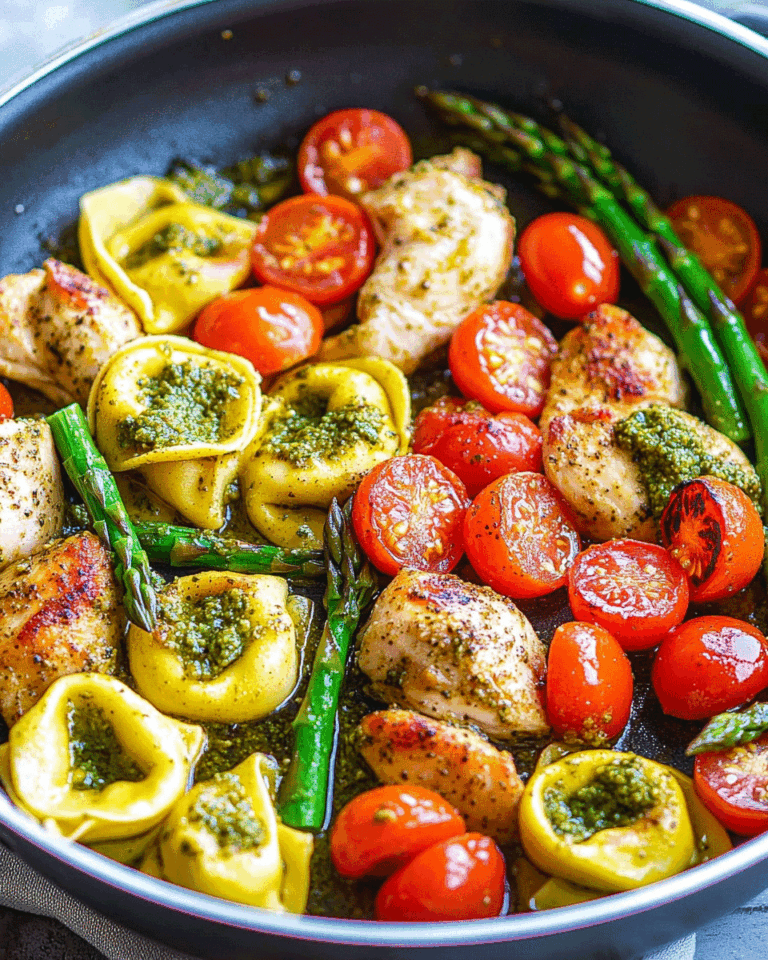 Pesto Chicken Tortellini And Veggies