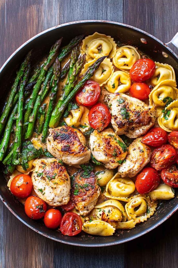 How to Serve Pesto Chicken Tortellini and Veggies