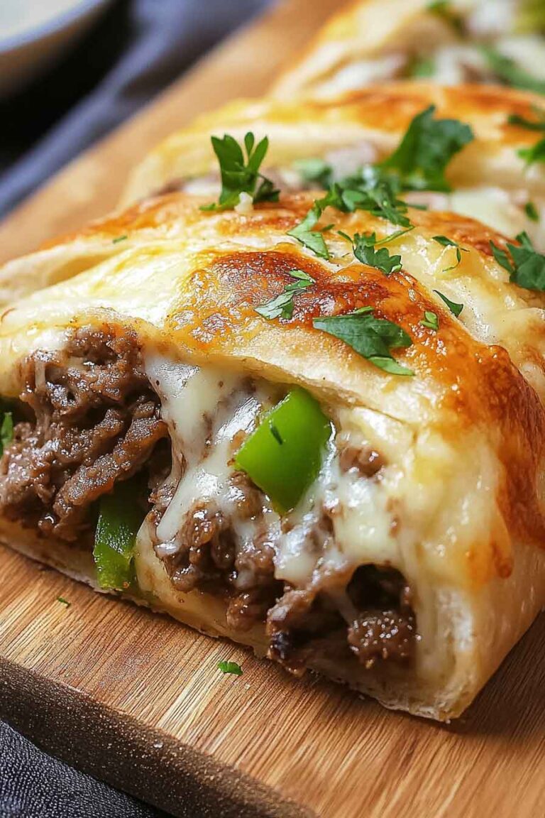 Philly Cheesesteak Pizza Roll A Cheesy Meaty Delight