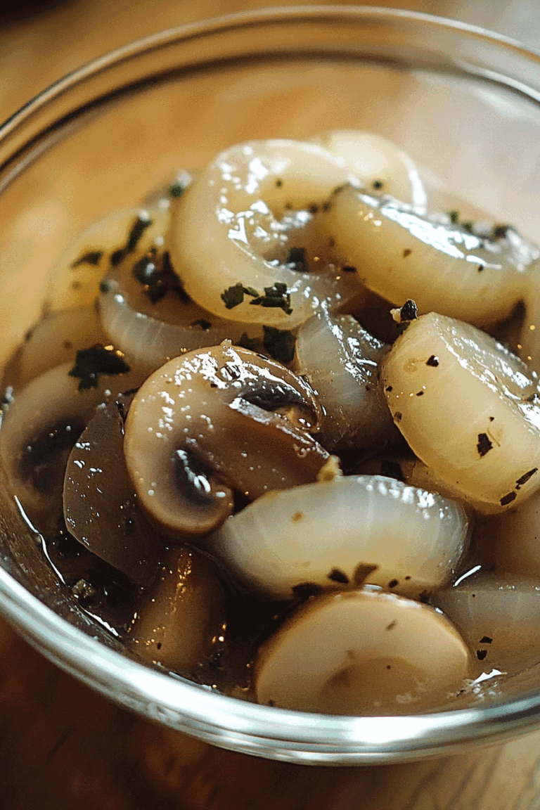 Pickled Mushrooms And Onions