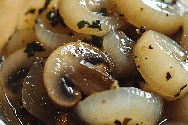 Pickled Mushrooms And Onions