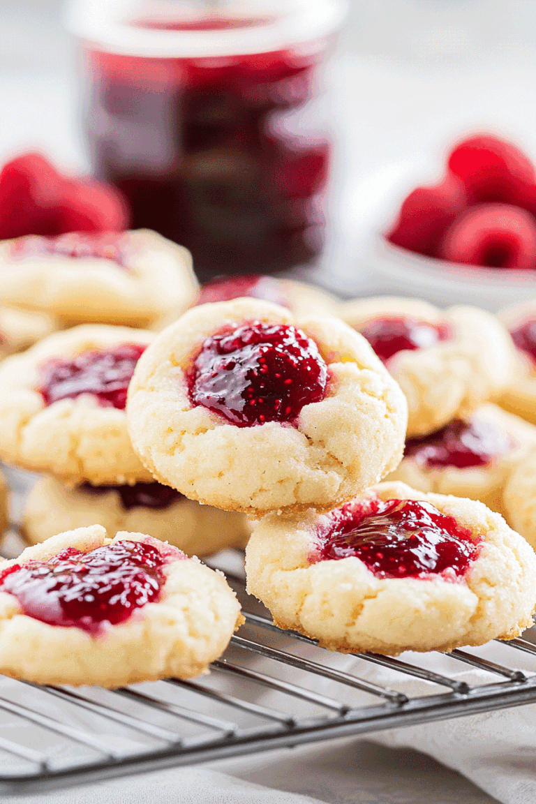 Raspberry Cheesecake Thumbprint Cookies