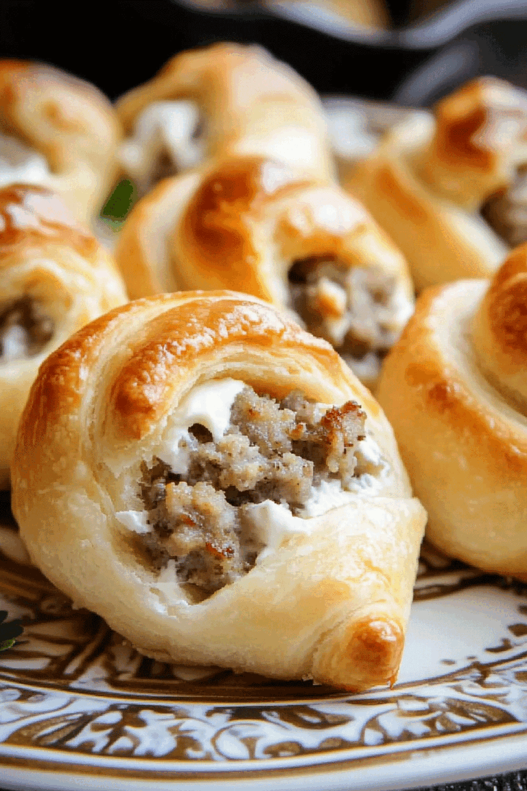 Sausage Cream Cheese Crescent Rolls