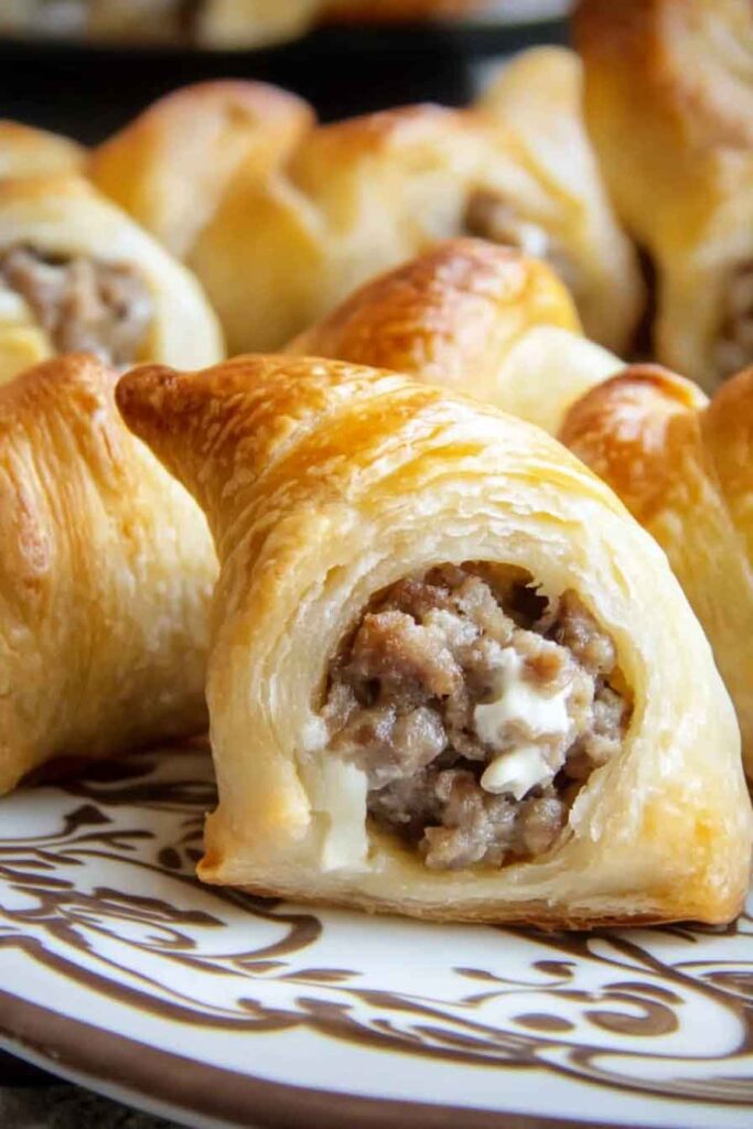 Ingredients for Sausage Cream Cheese Crescent Rolls