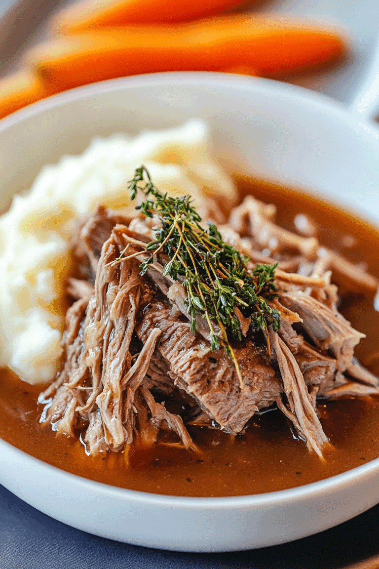 Slow Cooker Garlic Herb Pot Roast
